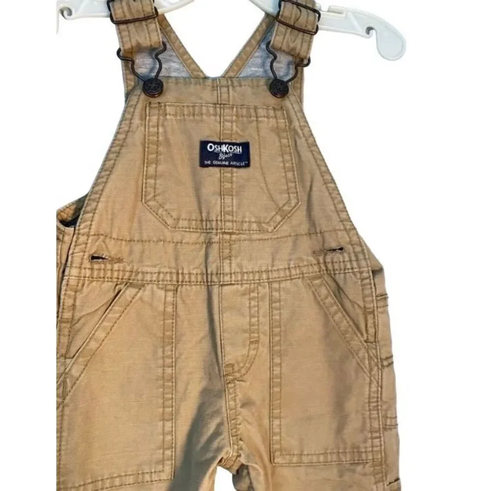 Oshkosh boys fully lined 10 cotton Overalls size 9/12 months